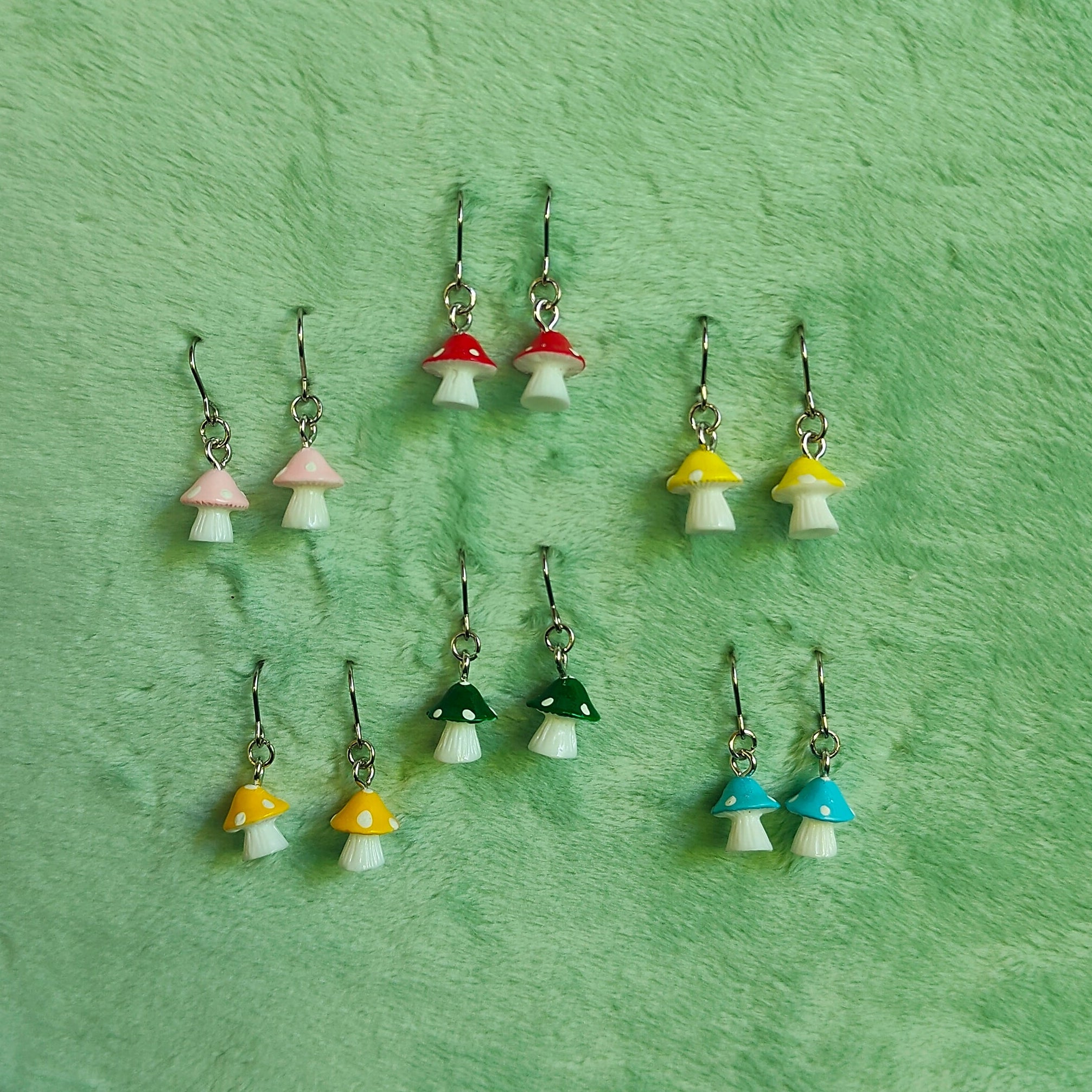 Small Mushroom Drop Earrings