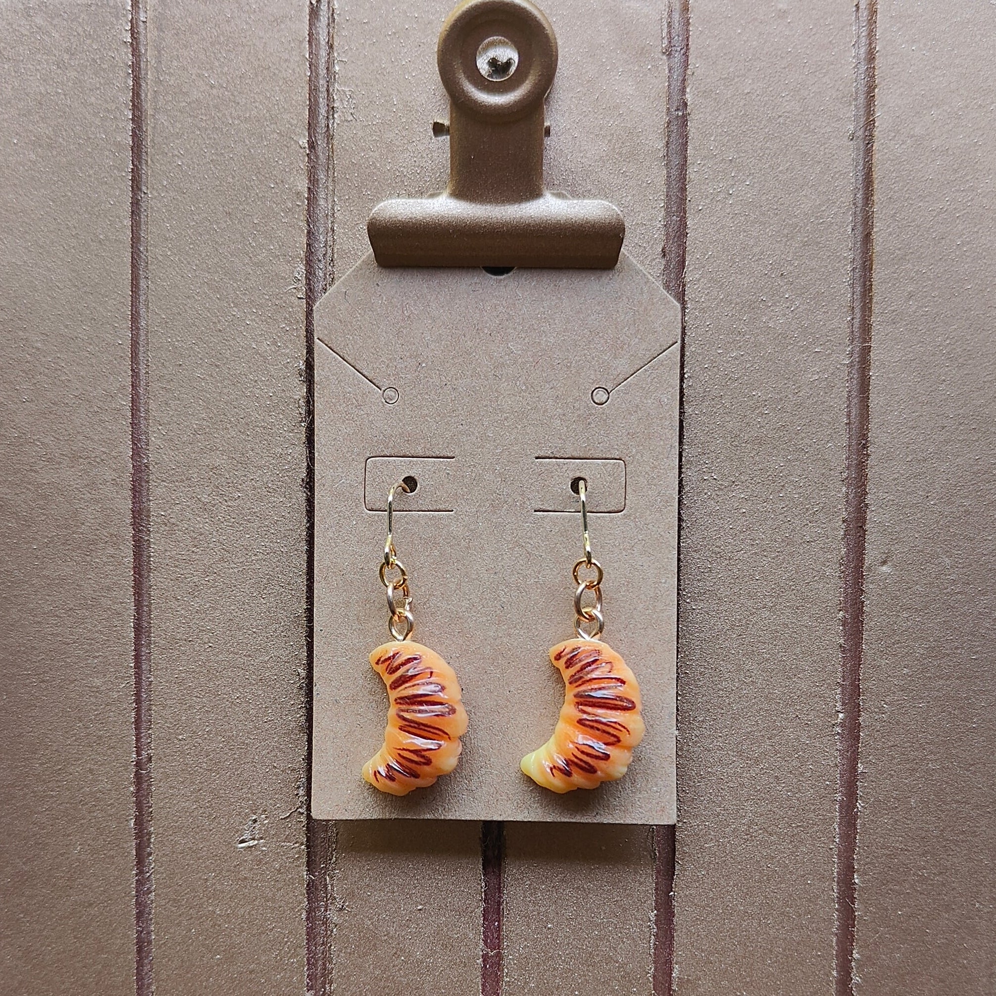 Chocolate Croissant Dangle Earrings