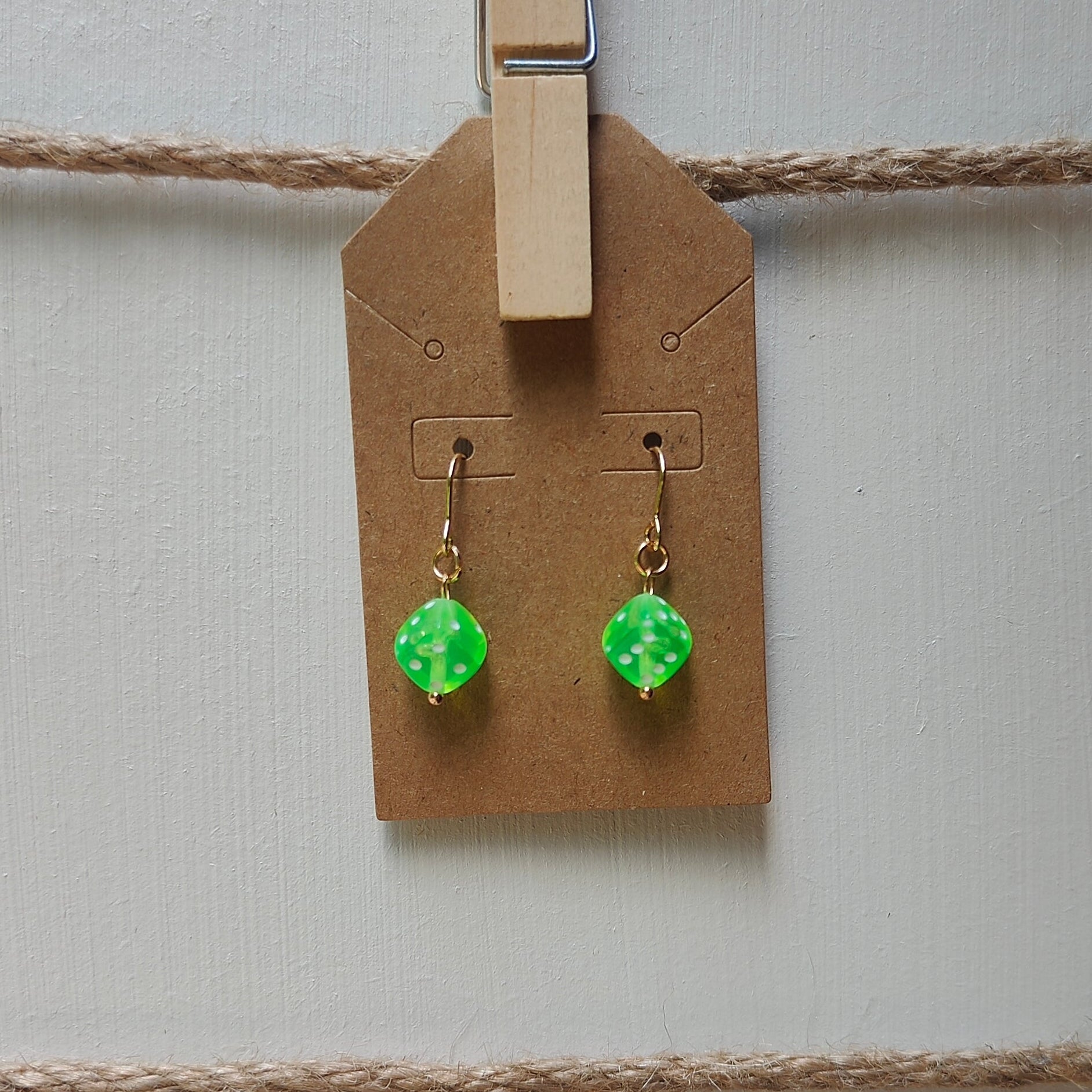 Colorful Dice Drop Earrings