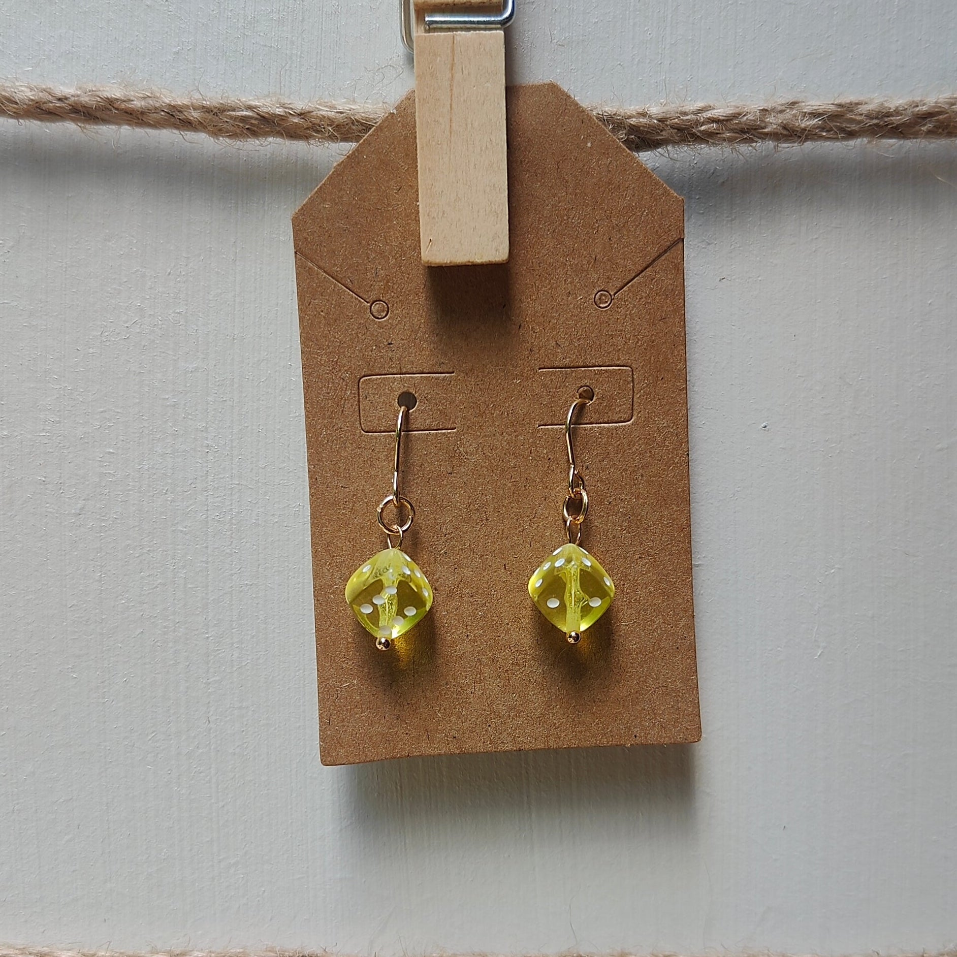 Colorful Dice Drop Earrings