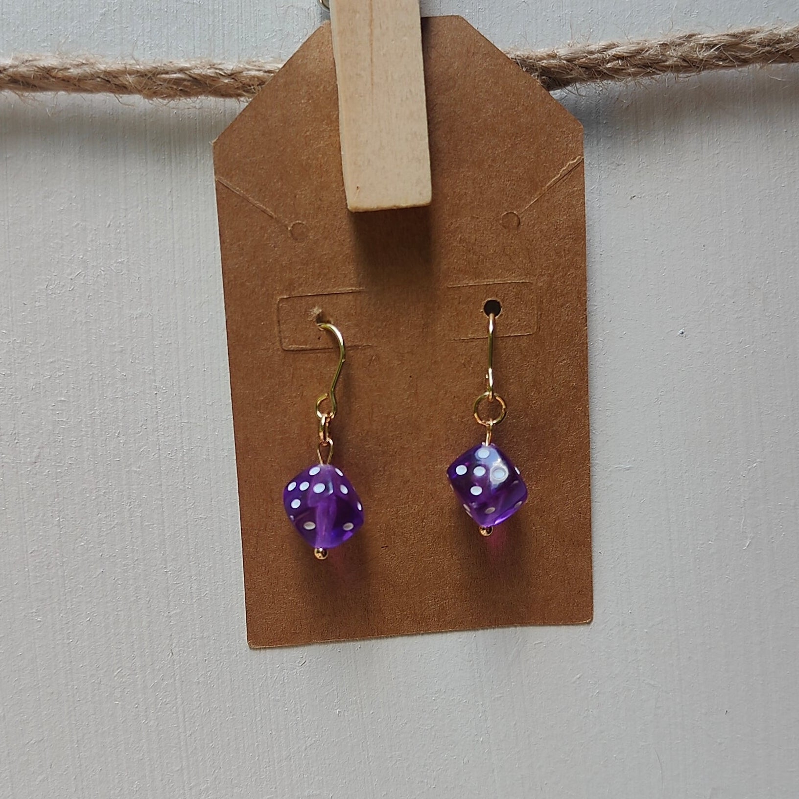 Colorful Dice Drop Earrings