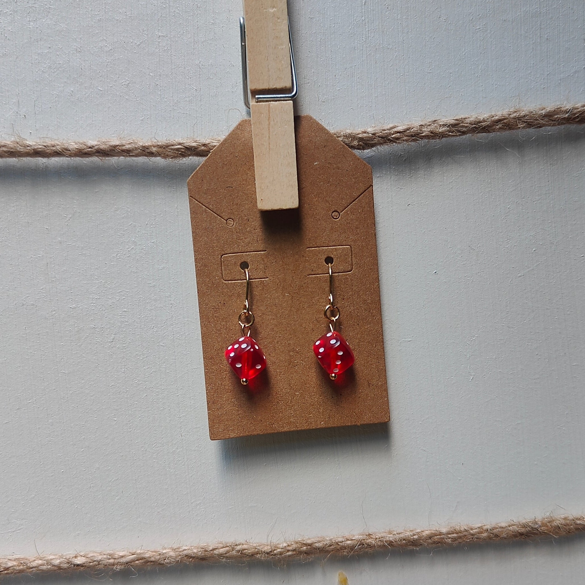 Colorful Dice Drop Earrings
