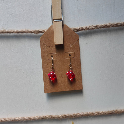 Colorful Dice Drop Earrings