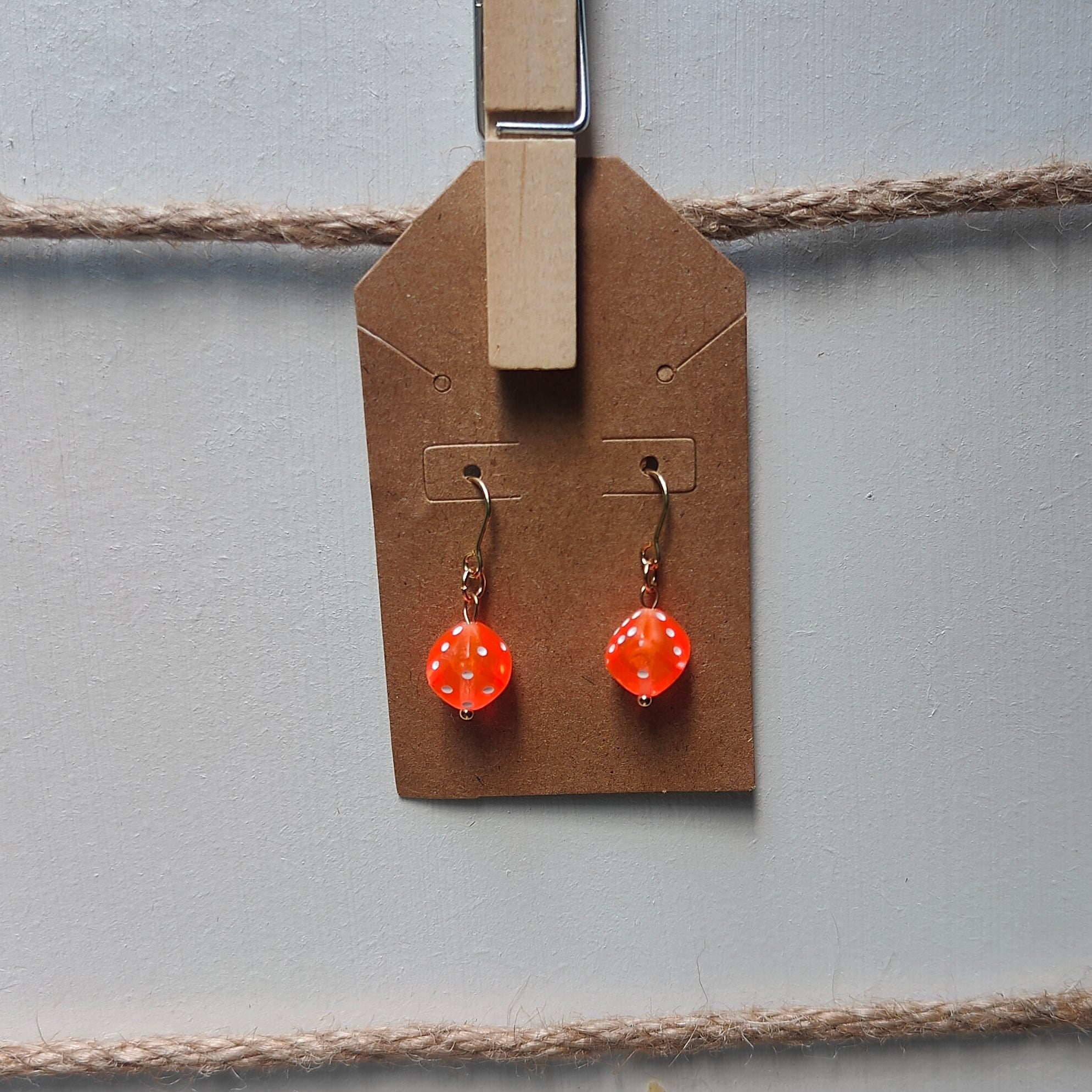 Colorful Dice Drop Earrings