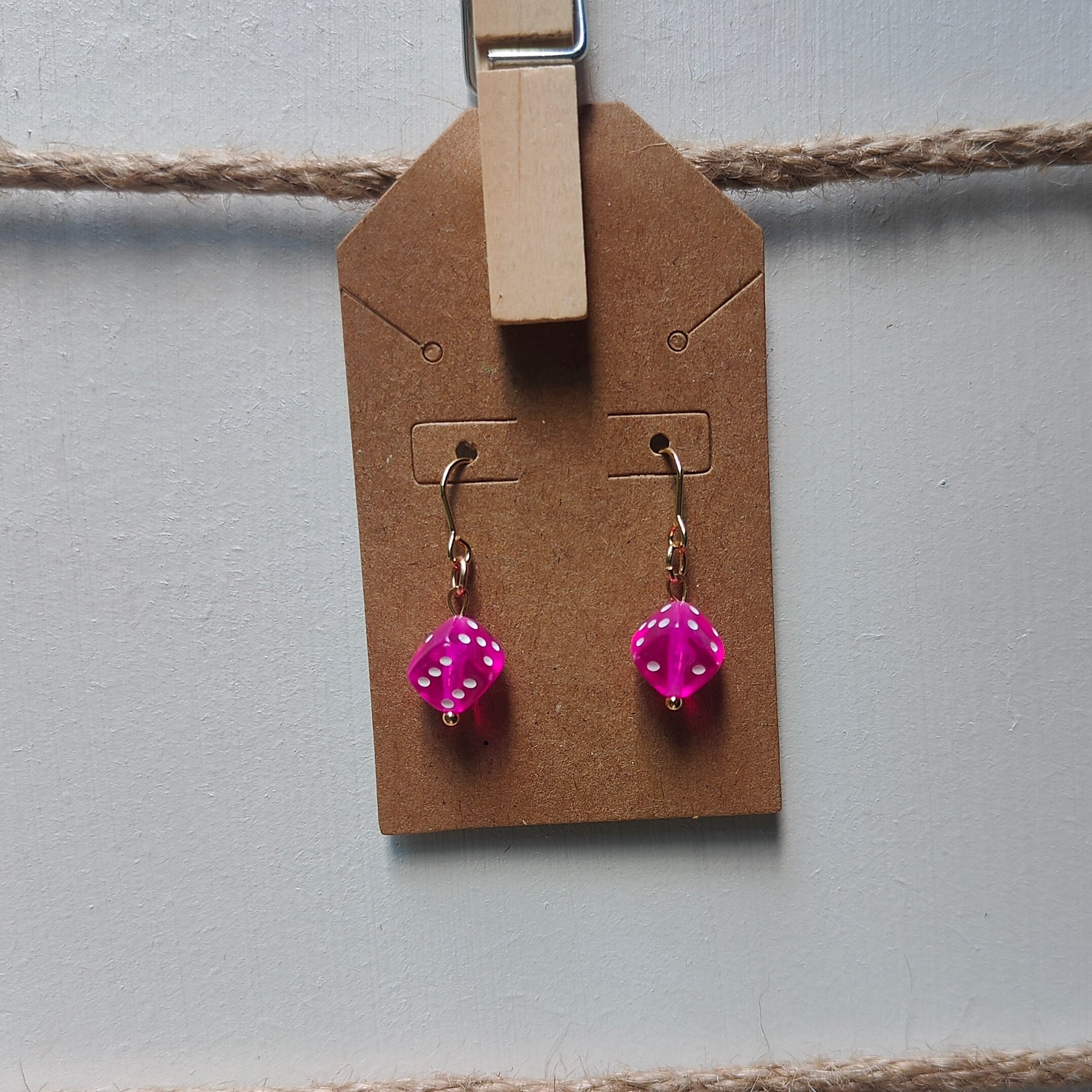 Colorful Dice Drop Earrings