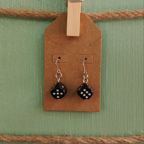 Black and White Dice Earrings