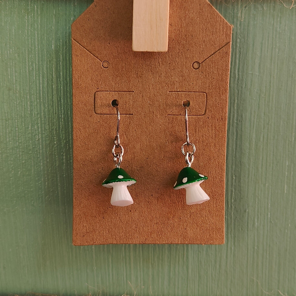 Small Mushroom Drop Earrings
