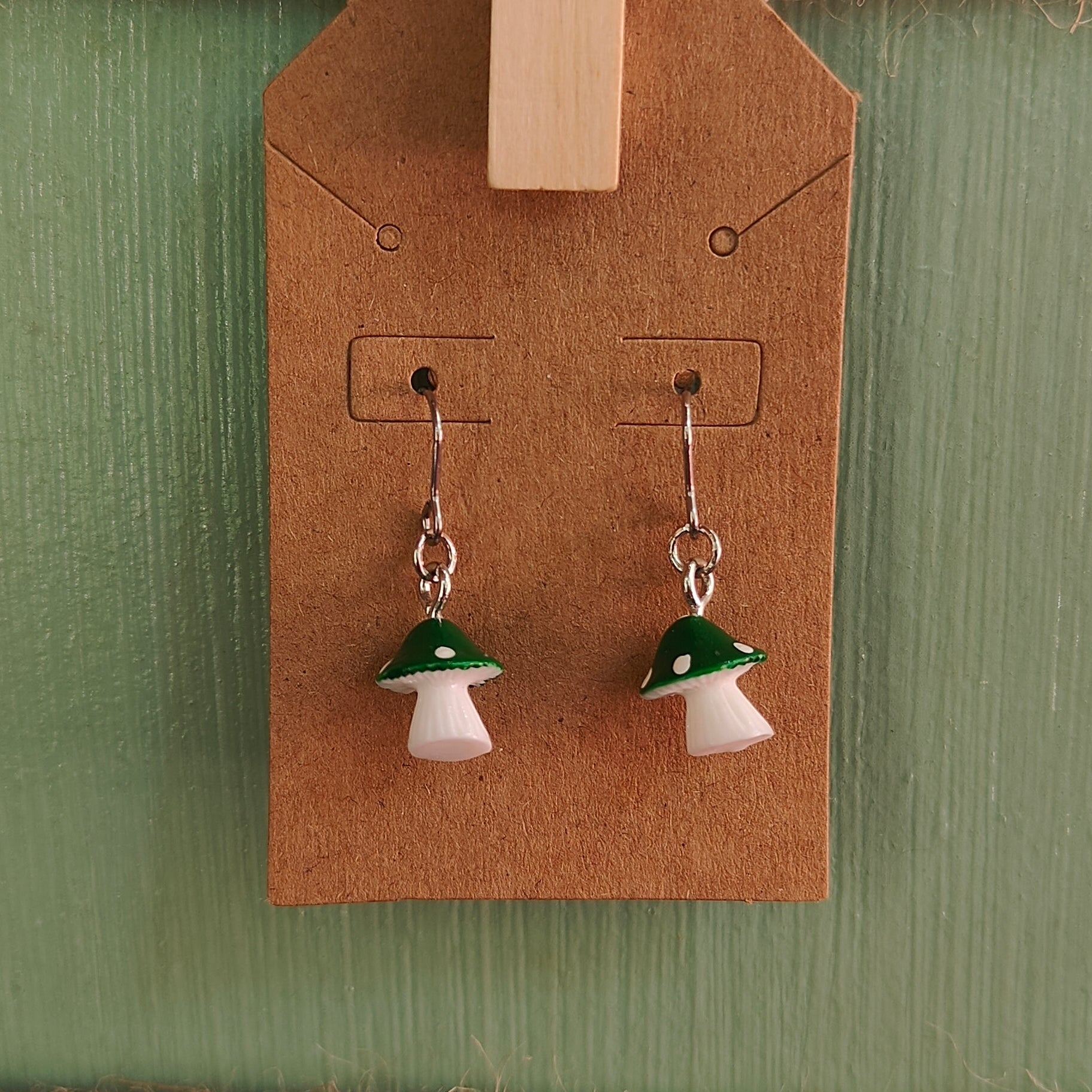 Small Mushroom Drop Earrings