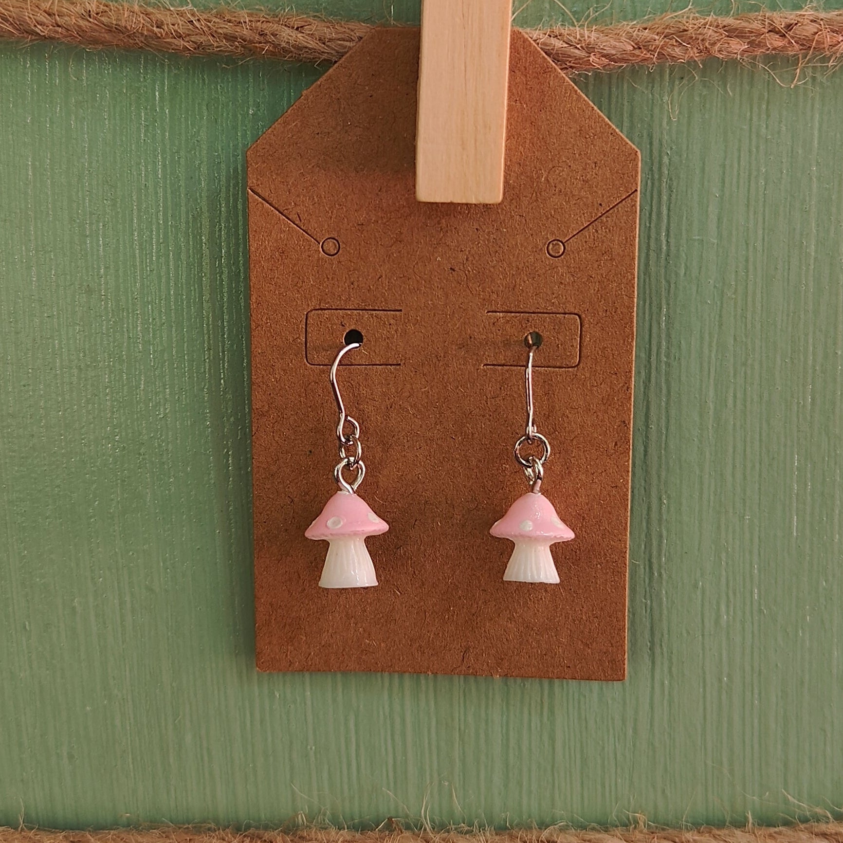 Small Mushroom Drop Earrings