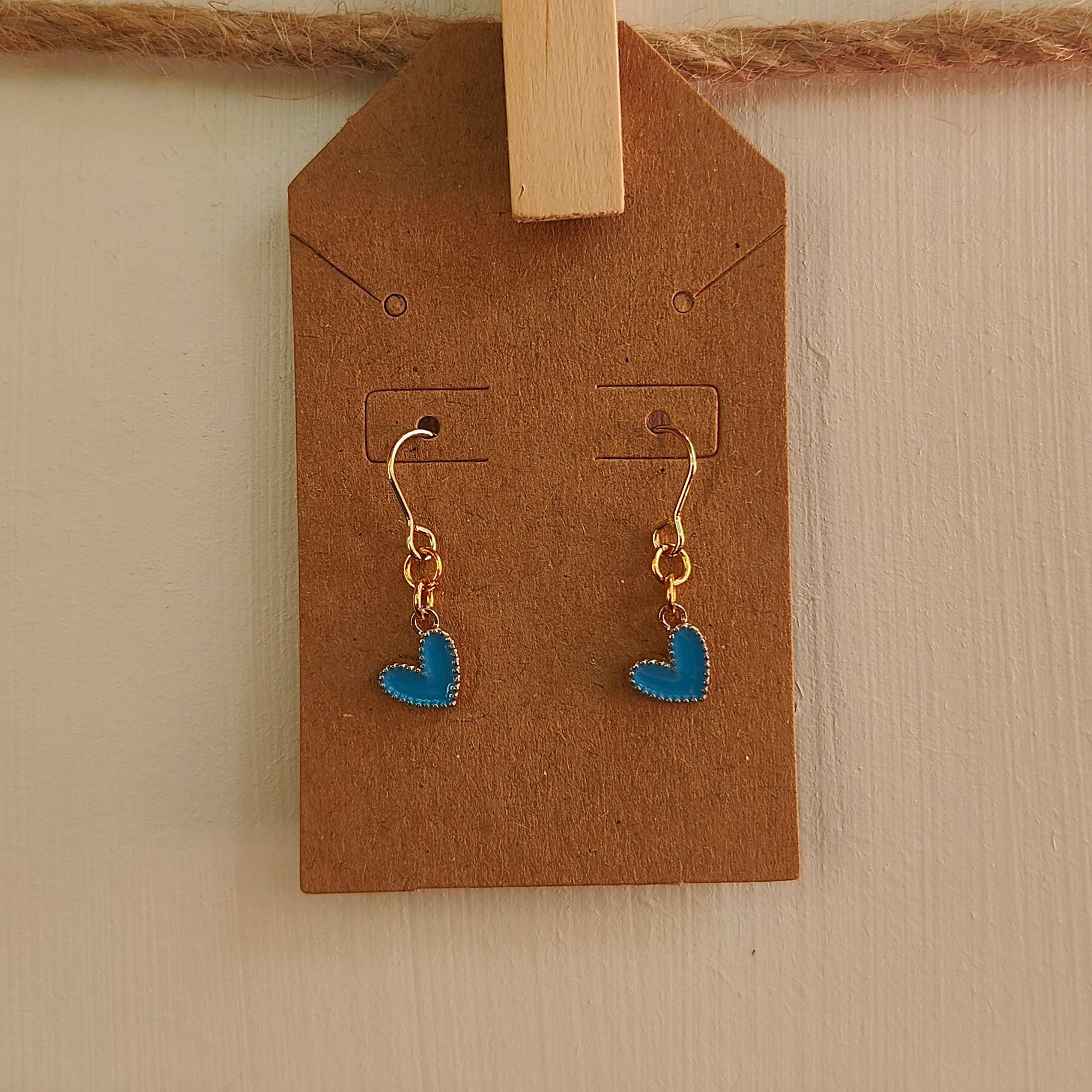 Dangle Color Hearts Earrings