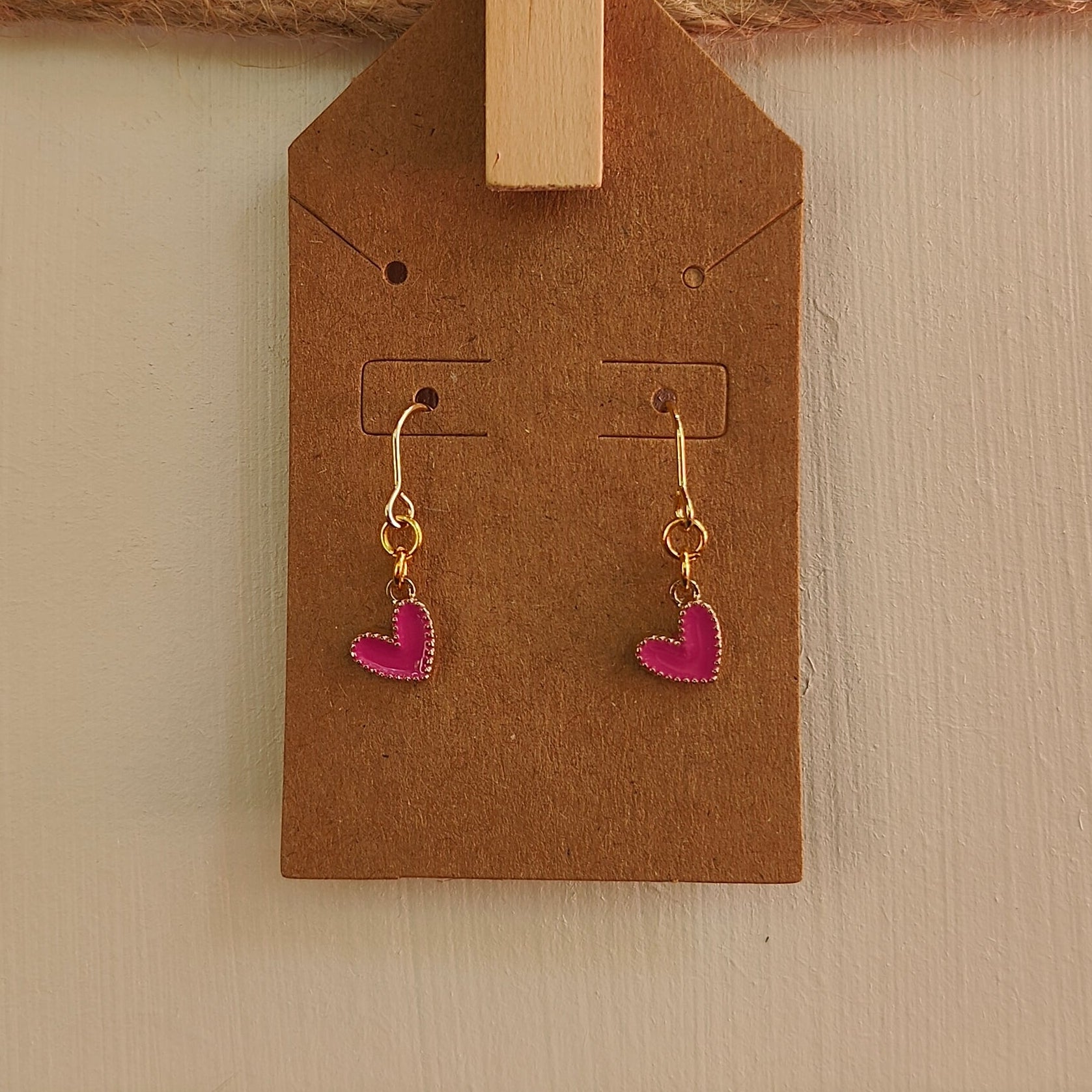 Dangle Color Hearts Earrings