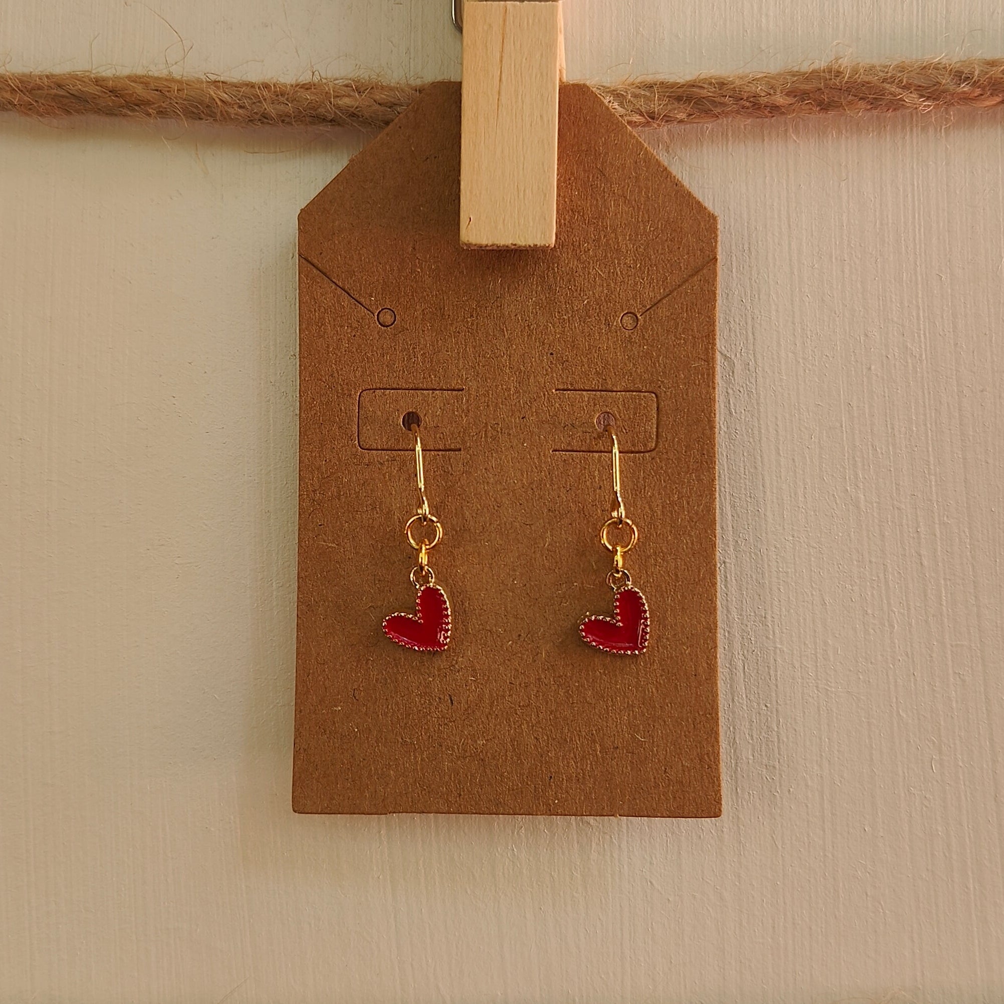 Dangle Color Hearts Earrings