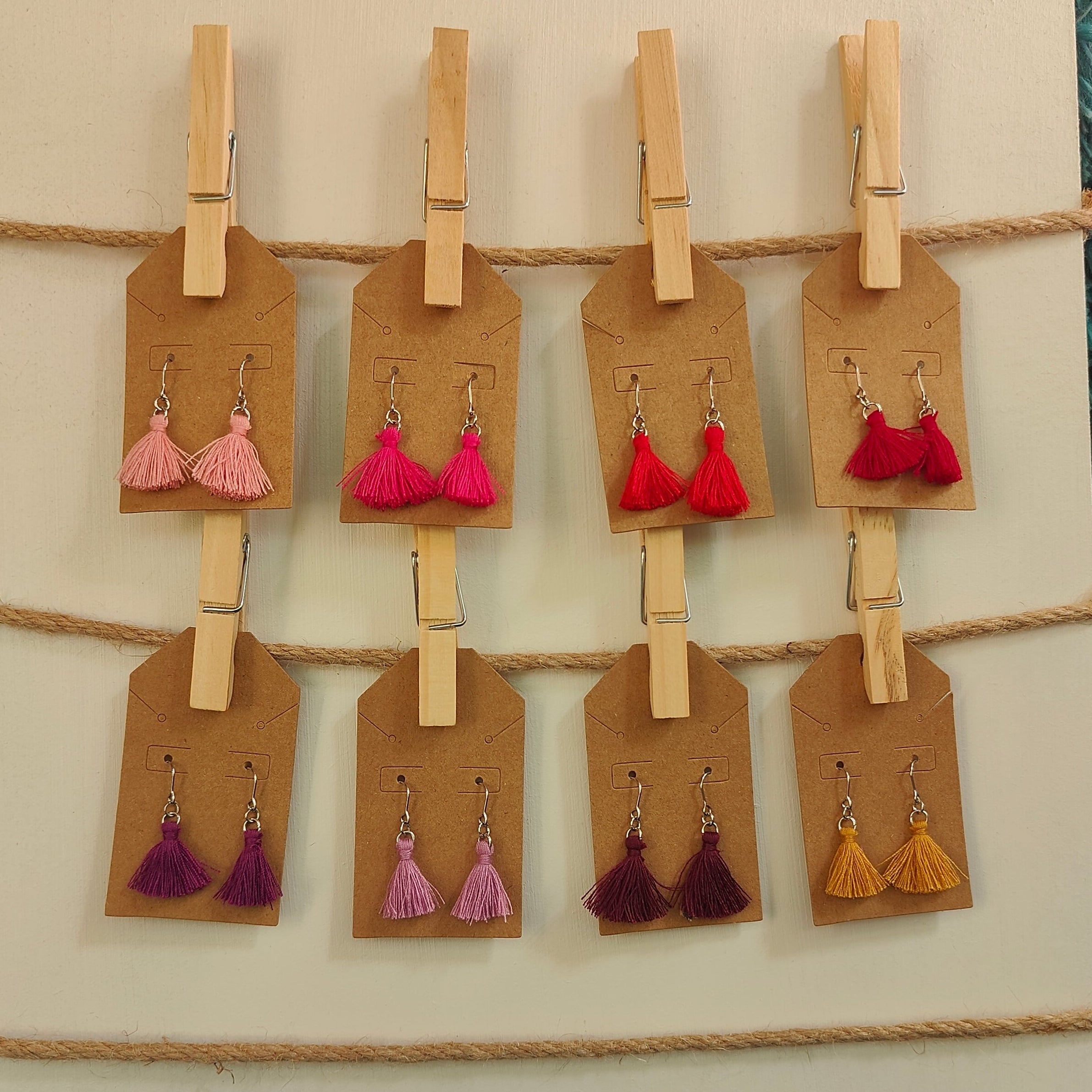 Warm Toned Tassel Earrings