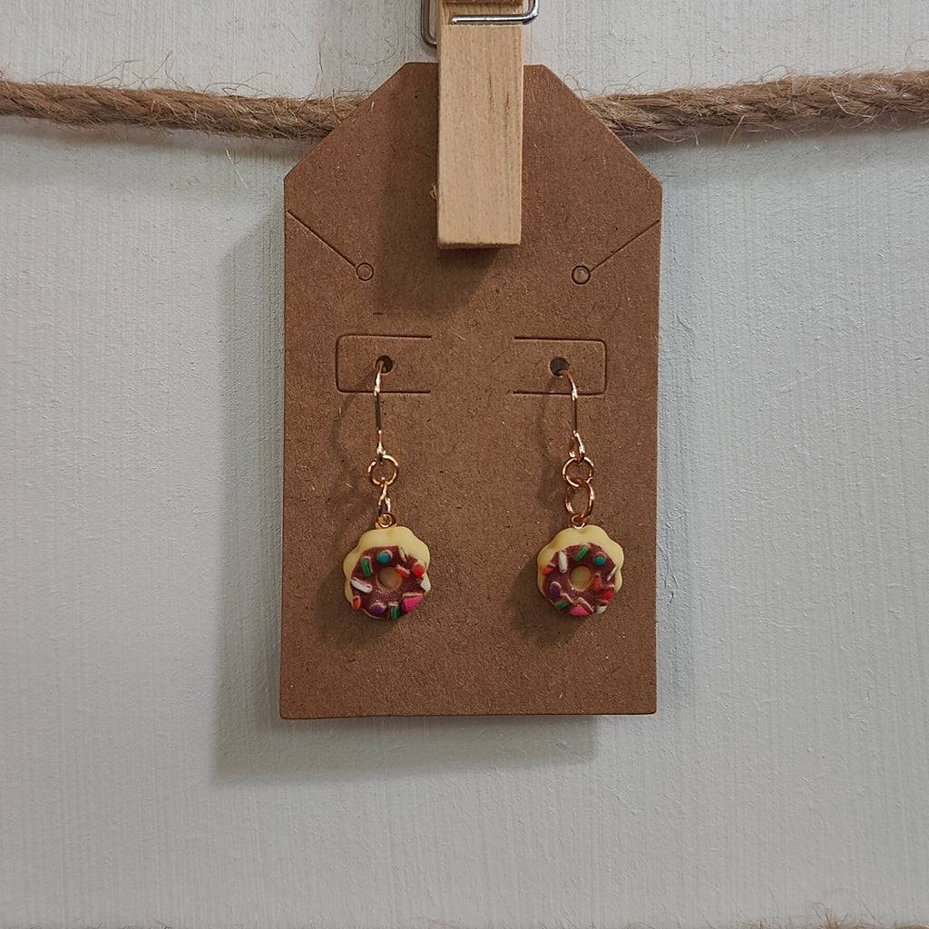 Small Donut Dangle Earrings