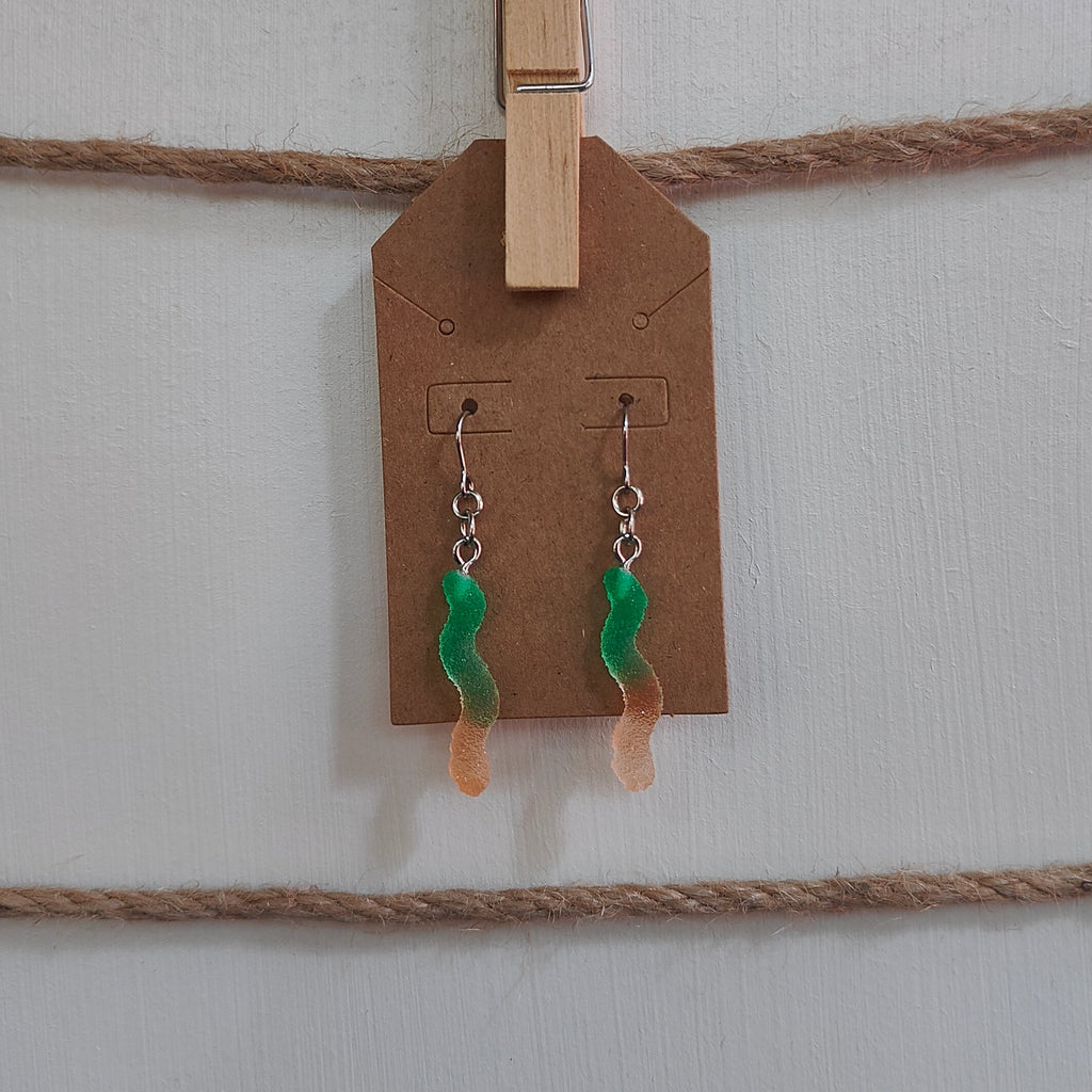 Gummy Worm Dangle Earrings