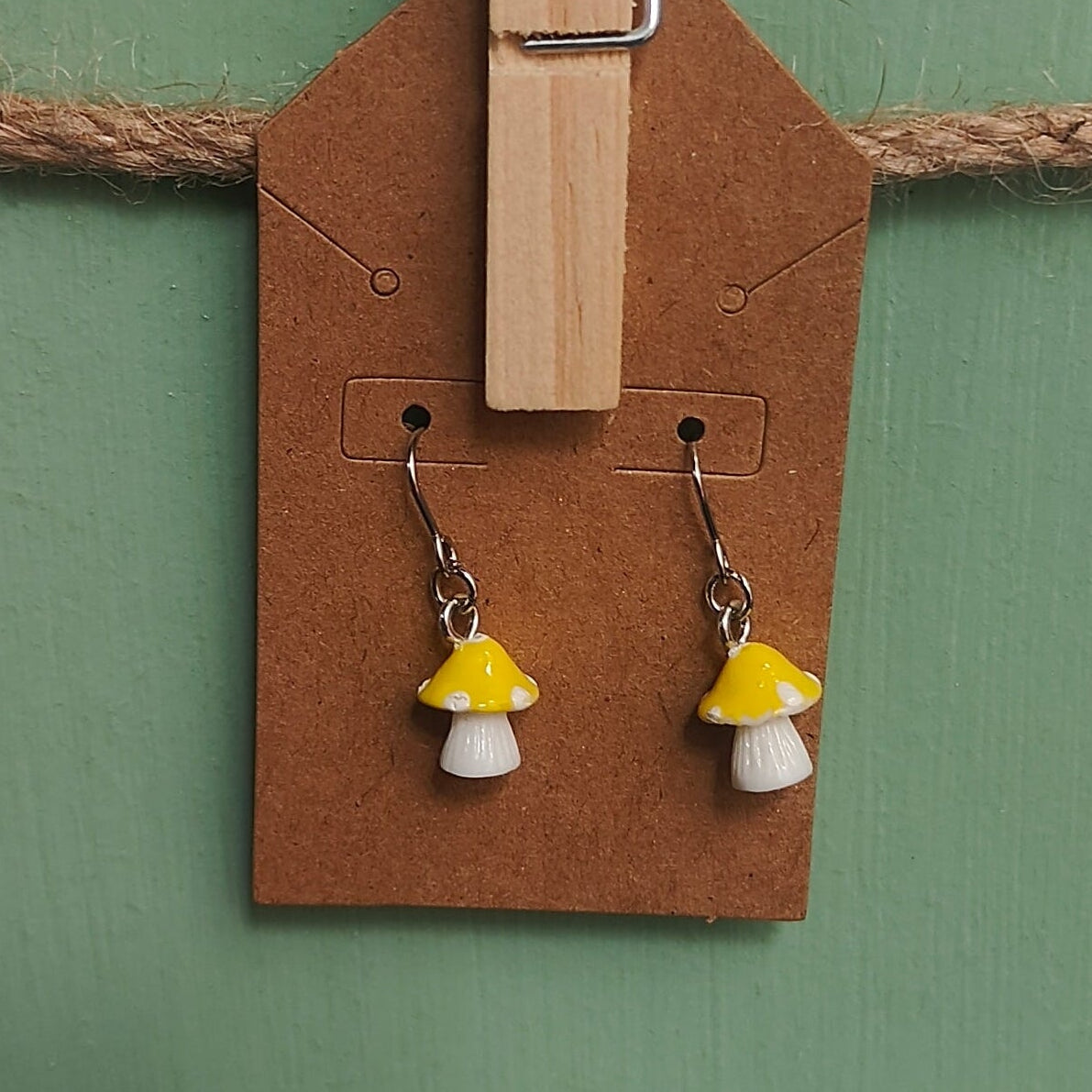 Small Mushroom Drop Earrings